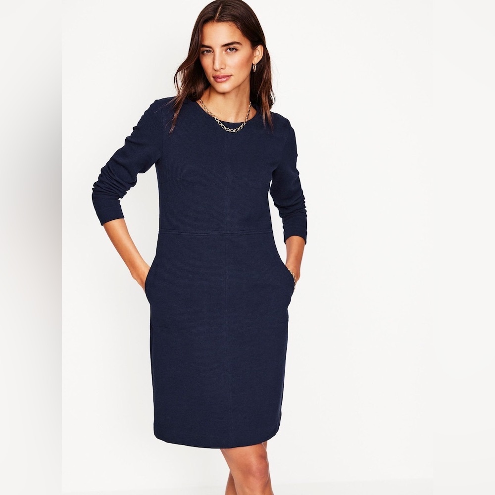 Boden Women’s  Cornelia Ottoman Dress Sapphire Blue NWT